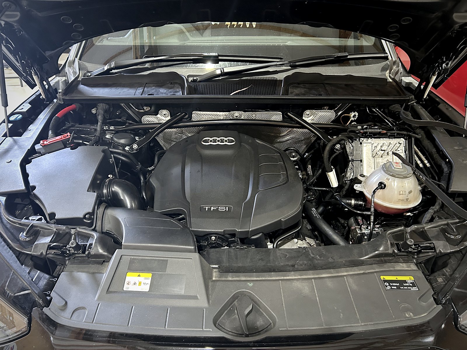 Audi Q5 engine bay during a service at North Star Motors